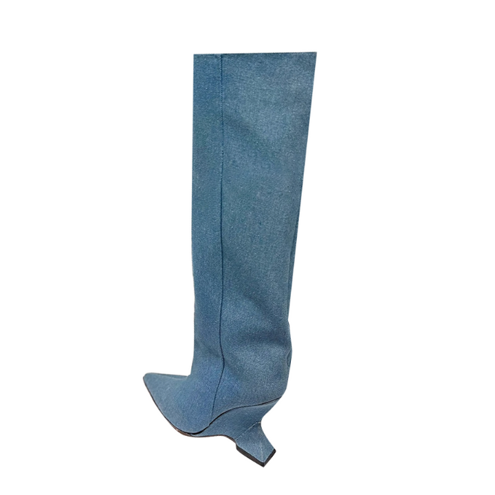 KUIZA Sculptured Heel Over The Knee Boots
