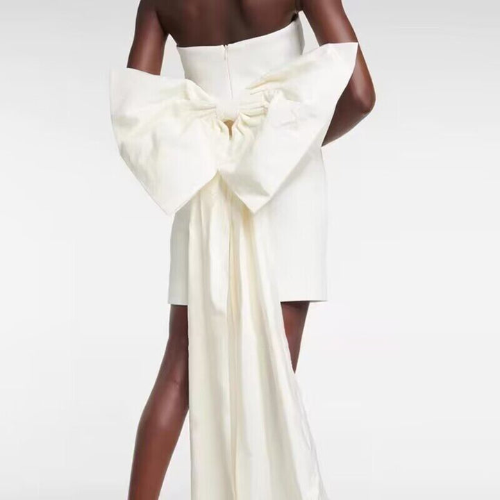 ROMCA Bow Off-Shoulder Evening Dress Gown