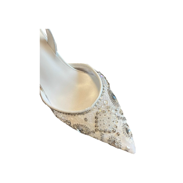 SURCI Diamante Mesh High Heel Pumps