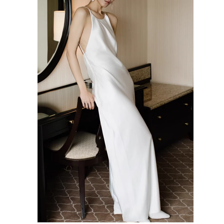 SUVRA Backless Maxi Dress
