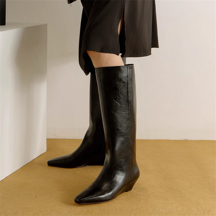 TUICE Wedged Heel Knee High Boots