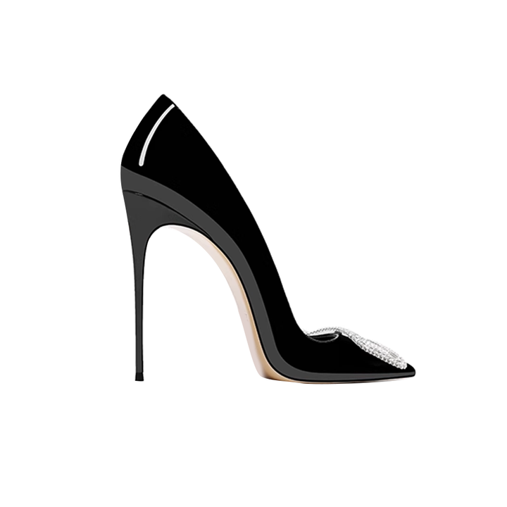 VEINA Diamante Buckled High Heel Pumps - 10cm