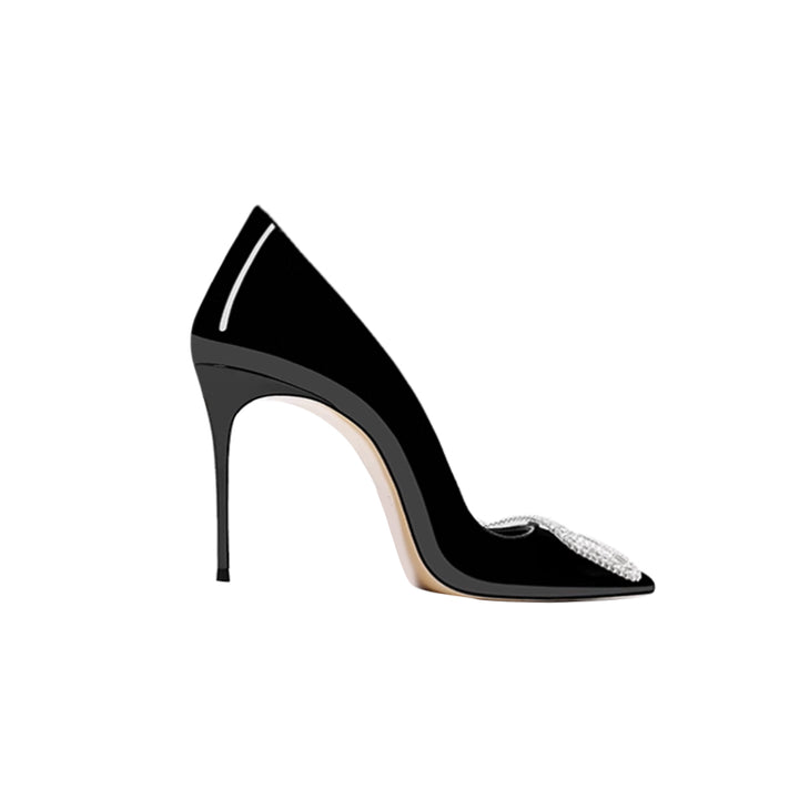VEINA Diamante Buckled Mid Heel Pumps - 6cm