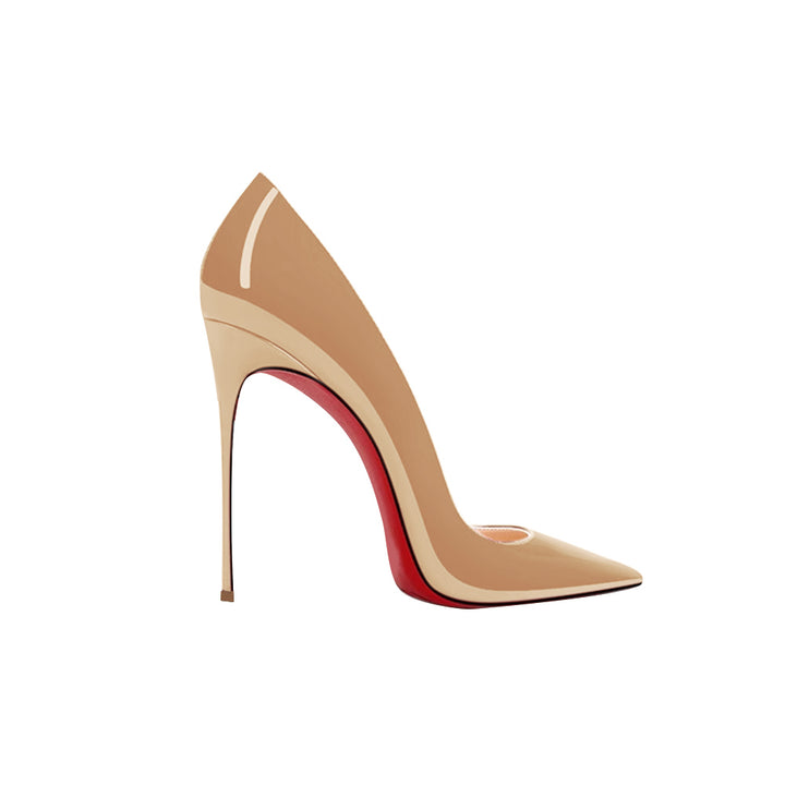 VEKUA Patent Leather High Heel Pumps - 10cm