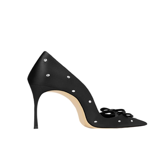VONMI Diamante Mid Heel Pumps - 6cm