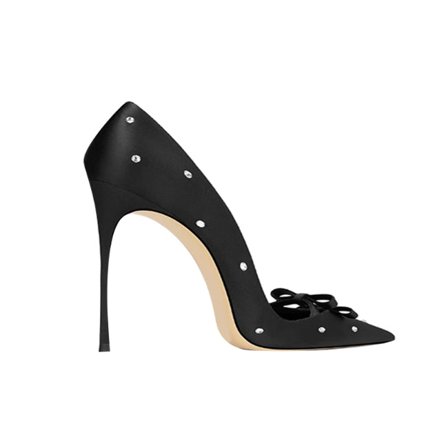 VONMI Diamante Mid Heel Pumps - 8cm