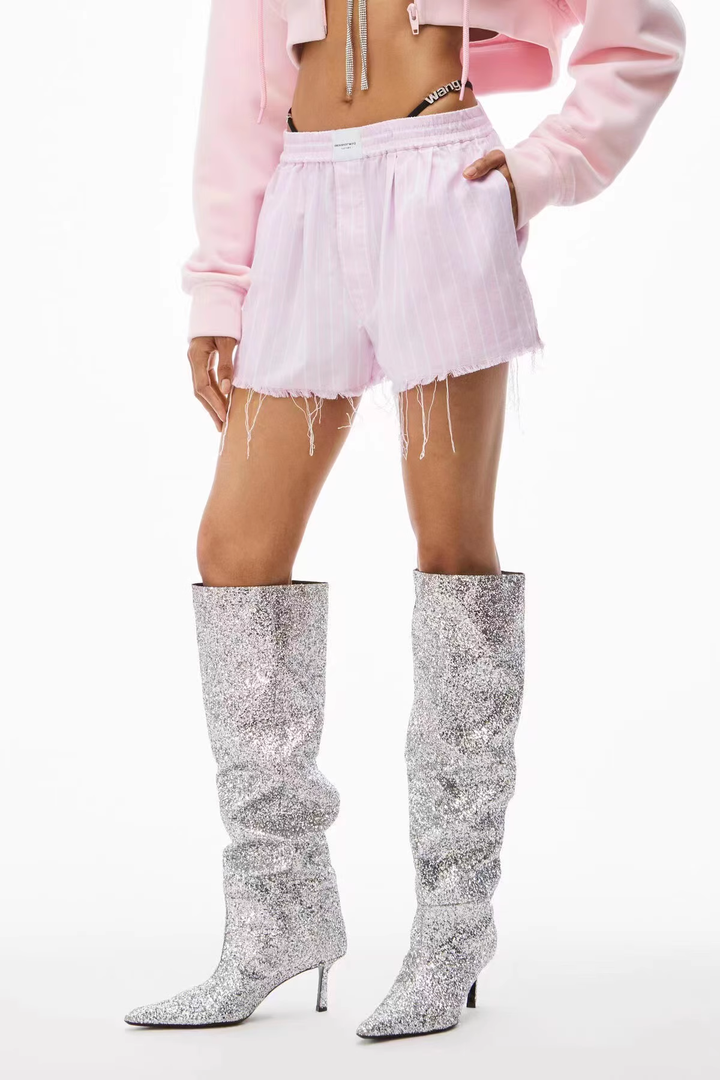 DAITO Kitten Heel Knee High Boots