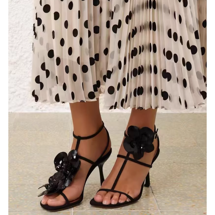 DALLV Flower High Heel Sandals
