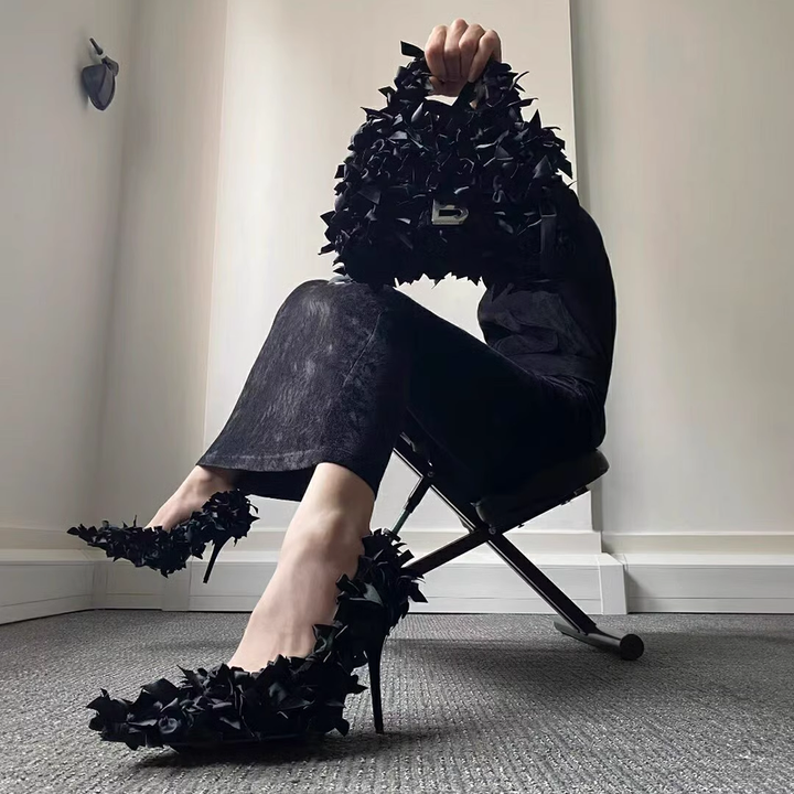 VEROA Bow Embellished High Heel Pumps