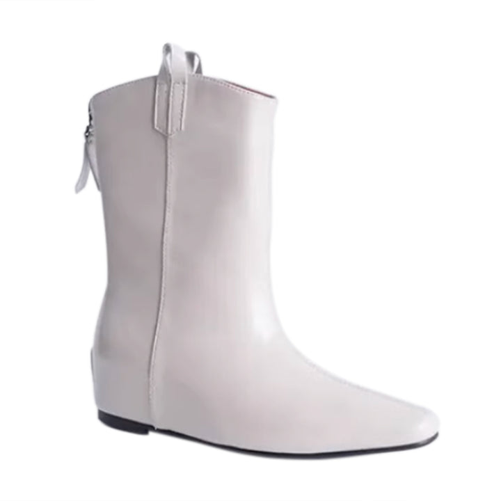 YXSCQ Wedged Leather Boots