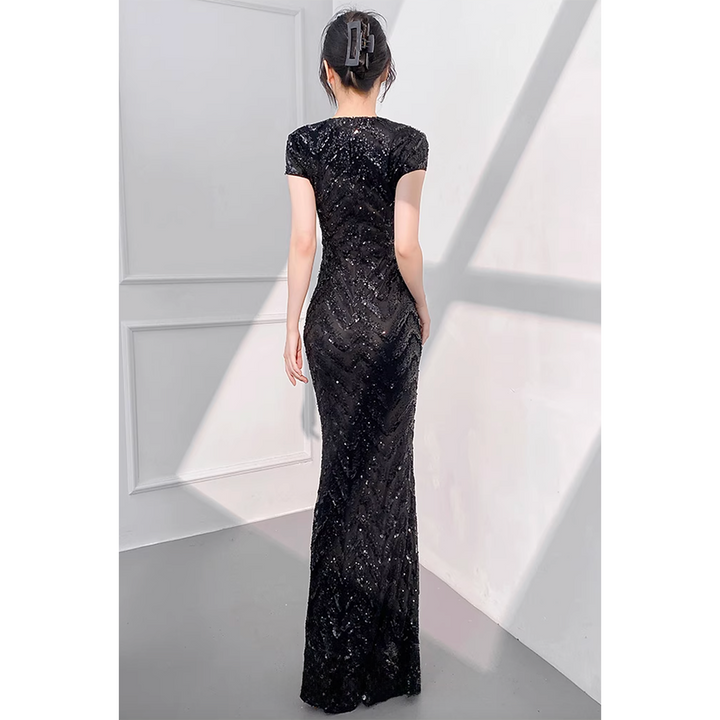 YWZST Sequin Evening Dress Gown