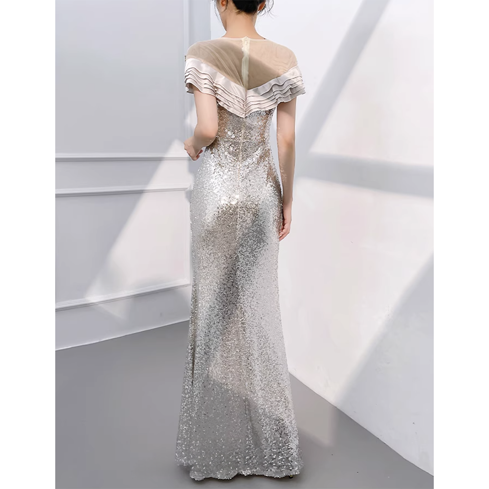 FBYZJ Sequin Evening Dress Gown