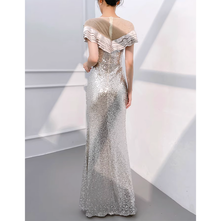 FBYZJ Sequin Evening Dress Gown