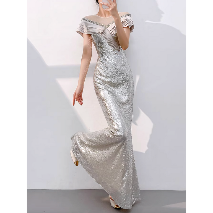 FBYZJ Sequin Evening Dress Gown