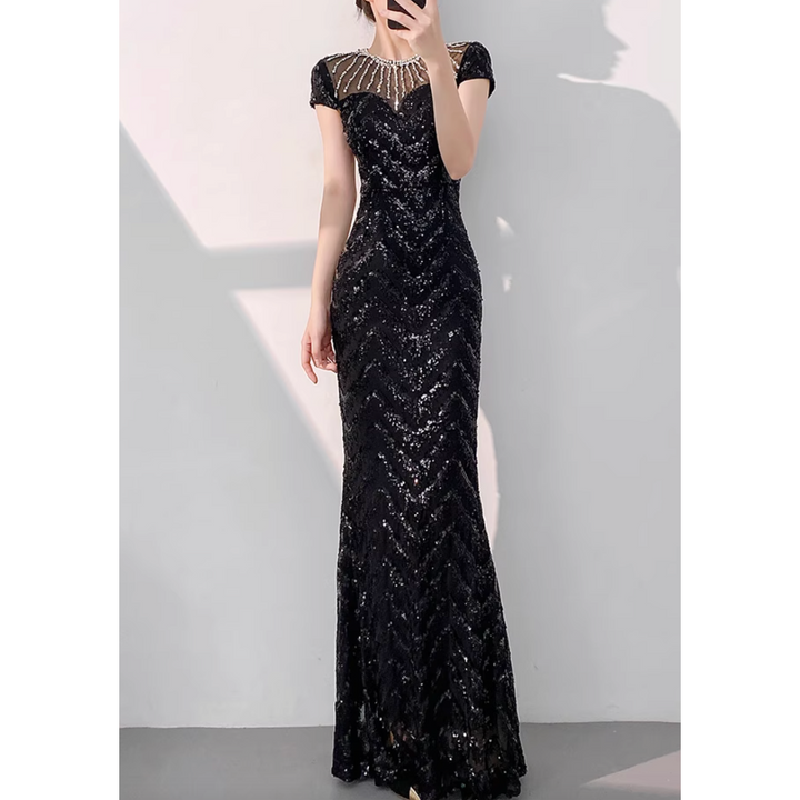 YWZST Sequin Evening Dress Gown