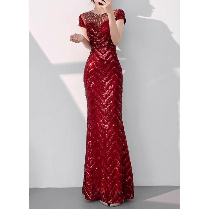 YWZST Sequin Evening Dress Gown