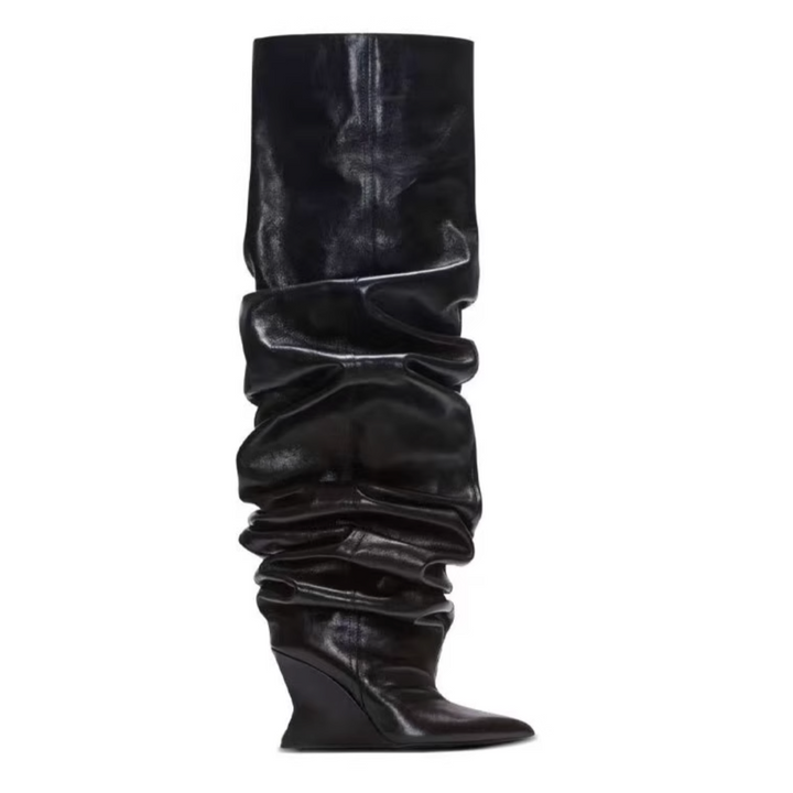 PGJTX Wedged Heel Over The Knee Boots