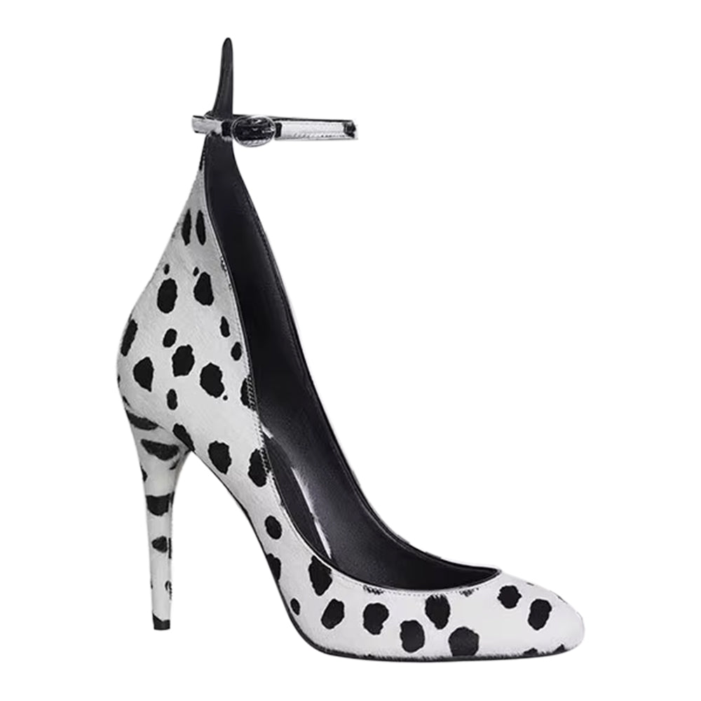 SKPON Patent Leather Ankle Strap High Heel Pumps