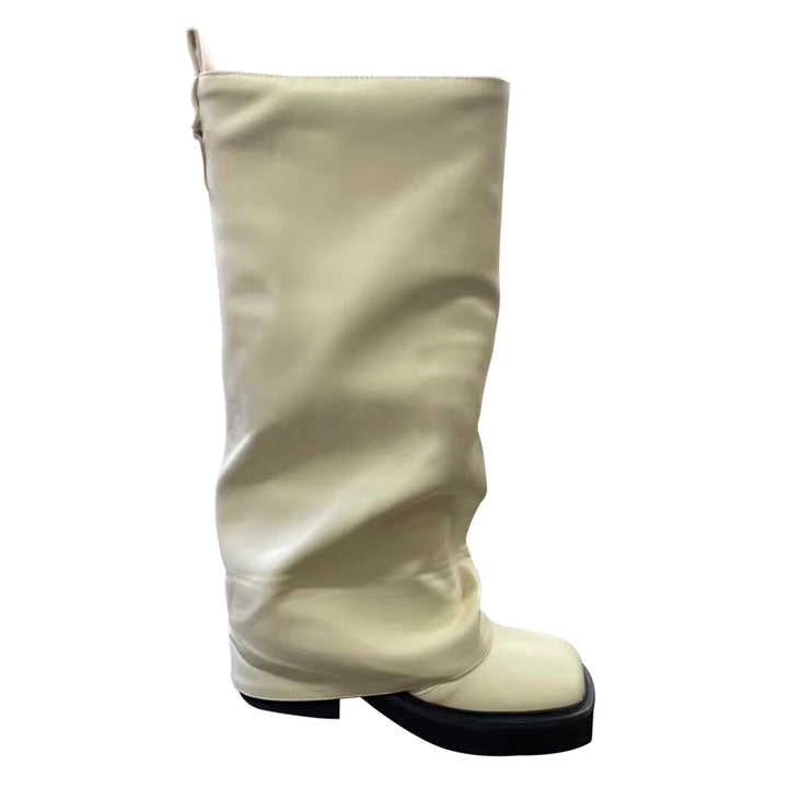TTDXS Leather Knee High Boots