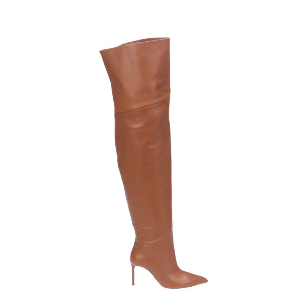 WMZDX Leather Over The Knee Boots - 10cm