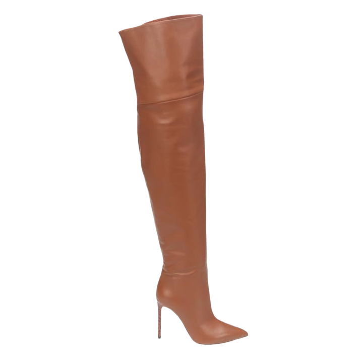 WMZDX Leather Over The Knee Boots - 12cm