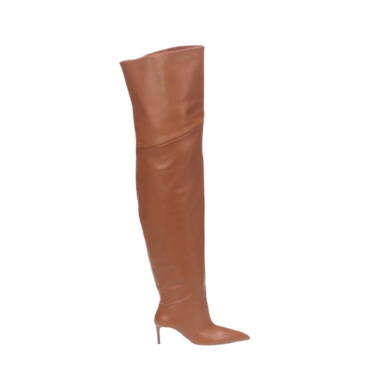 WMZDX Leather Over The Knee Boots - 8cm