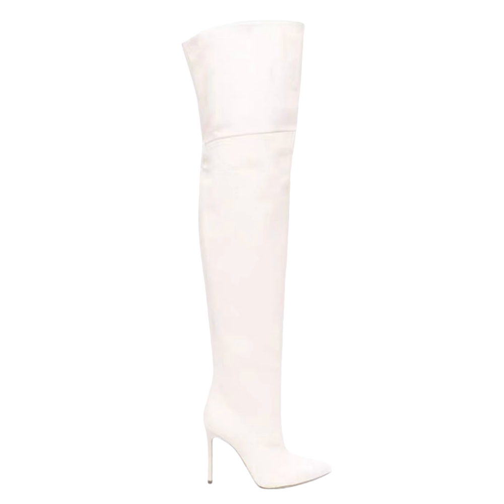 WMZDX Leather Over The Knee Boots - 12cm