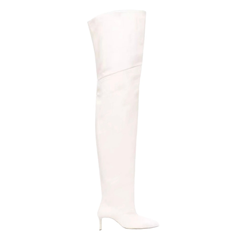 WMZDX Leather Over The Knee Boots - 8cm
