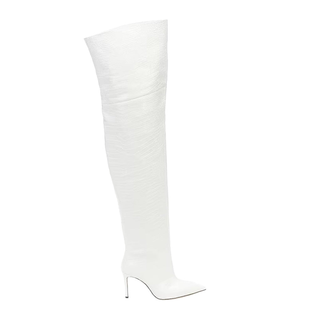 WMZDX Leather Over The Knee Boots - 10cm
