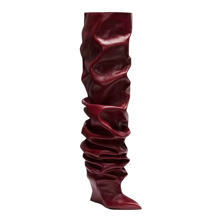 PGJTX Wedged Heel Over The Knee Boots