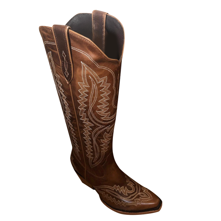 FGZPC Embroidery Western Cowboy Knee High Boots