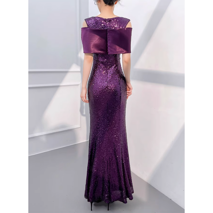 YWLPC Sequin Maxi Evening Dress Gown