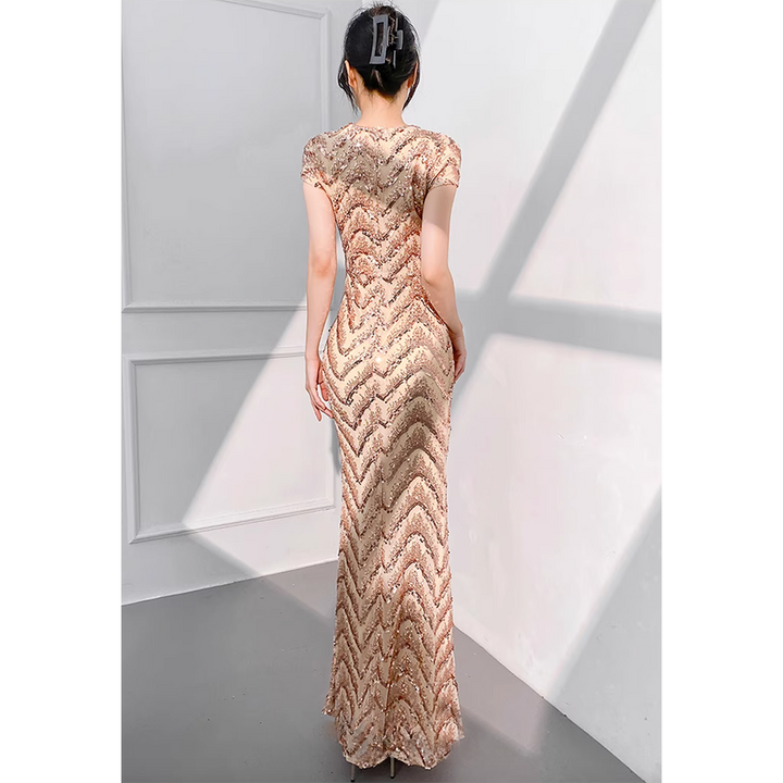 YWZST Sequin Evening Dress Gown