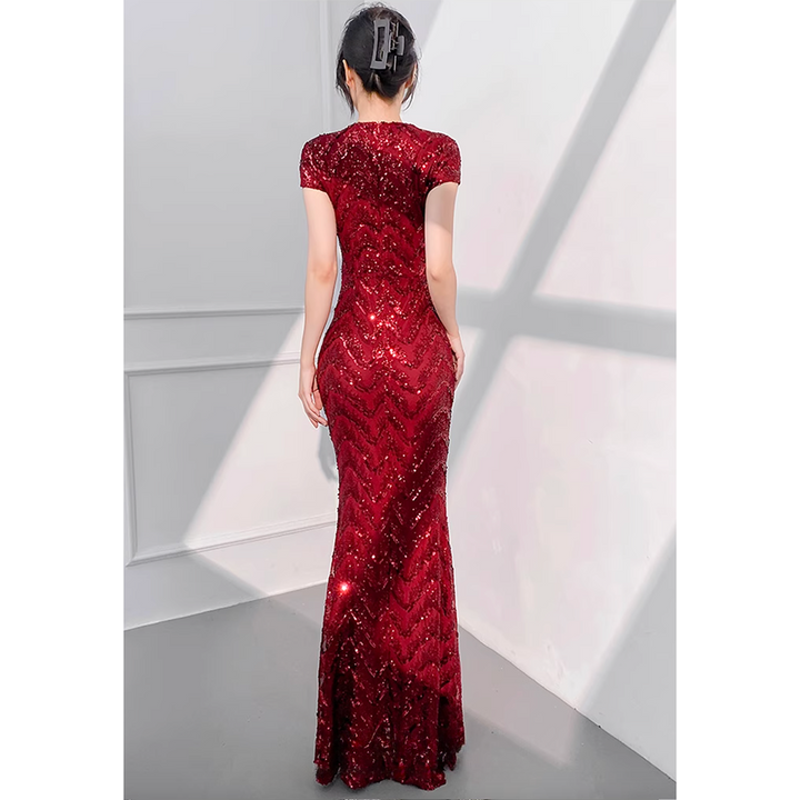YWZST Sequin Evening Dress Gown
