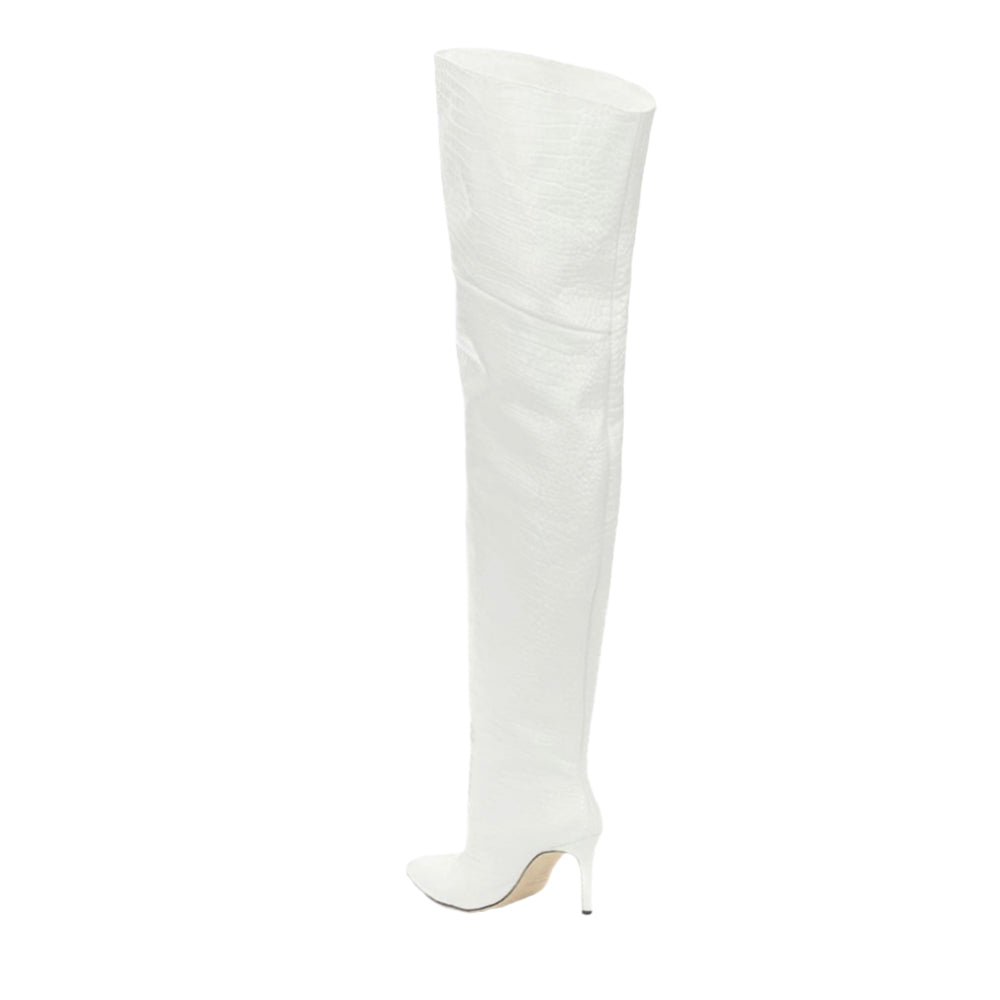WMZDX Leather Over The Knee Boots - 10cm