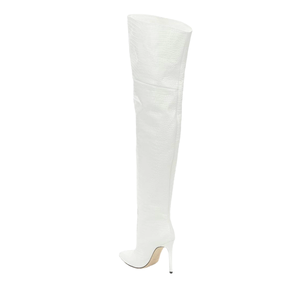 WMZDX Leather Over The Knee Boots - 12cm