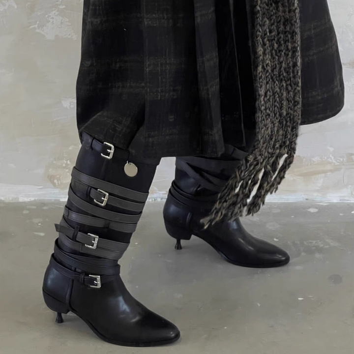 PDZSM Buckled Knee High Boots