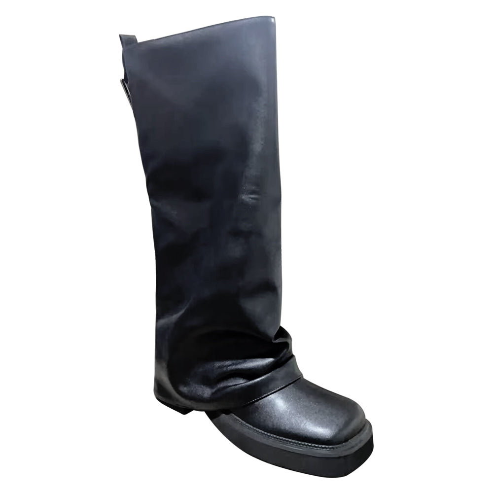 TTDXS Leather Knee High Boots