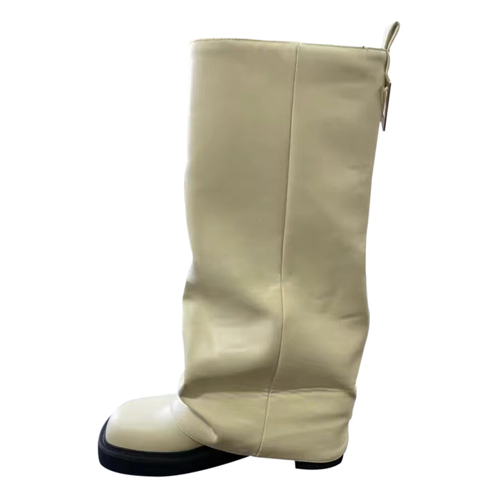 TTDXS Leather Knee High Boots