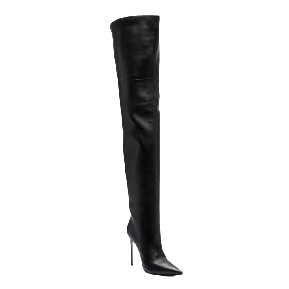 WMZDX Leather Over The Knee Boots - 12cm