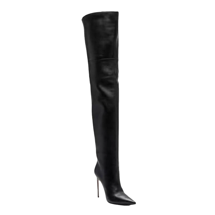 WMZDX Leather Over The Knee Boots - 12cm