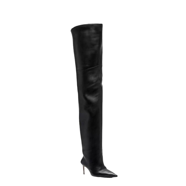 WMZDX Leather Over The Knee Boots - 8cm