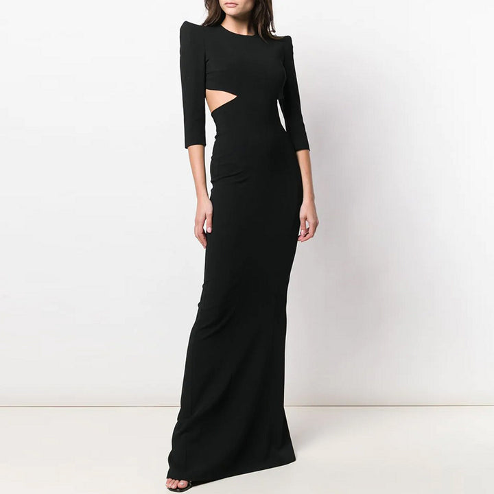 AISRA Cut Out Maxi Evening Dress Gown