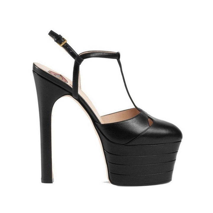 BESEY T-Strap High Heel Platform Sandals - ithelabel.com