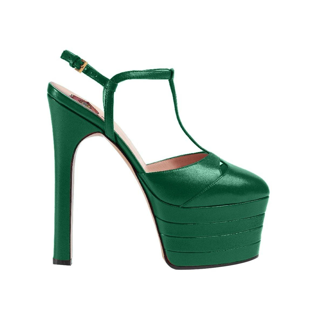 BESEY T-Strap High Heel Platform Sandals - ithelabel.com