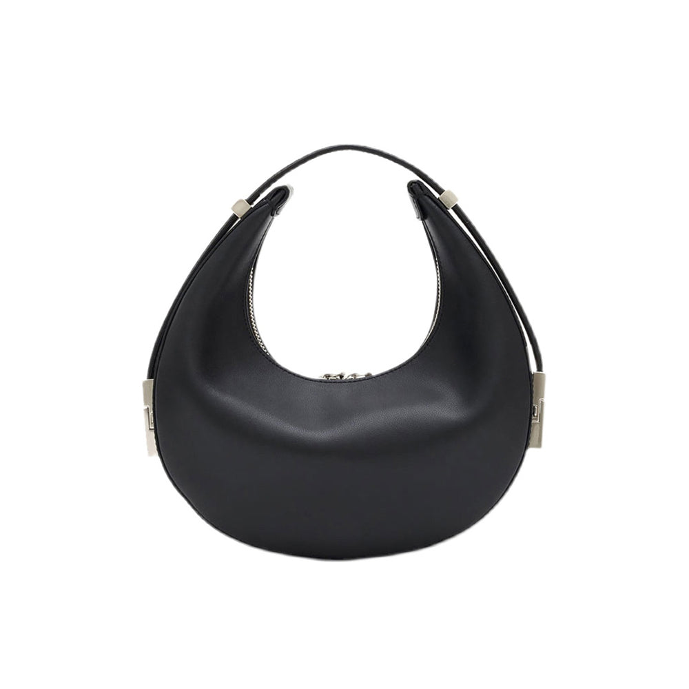 Nappa leather bucket bag with seam details