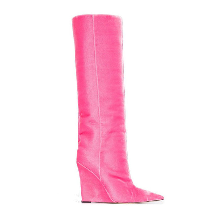 CUSIA Wedged Heel Knee High Boots