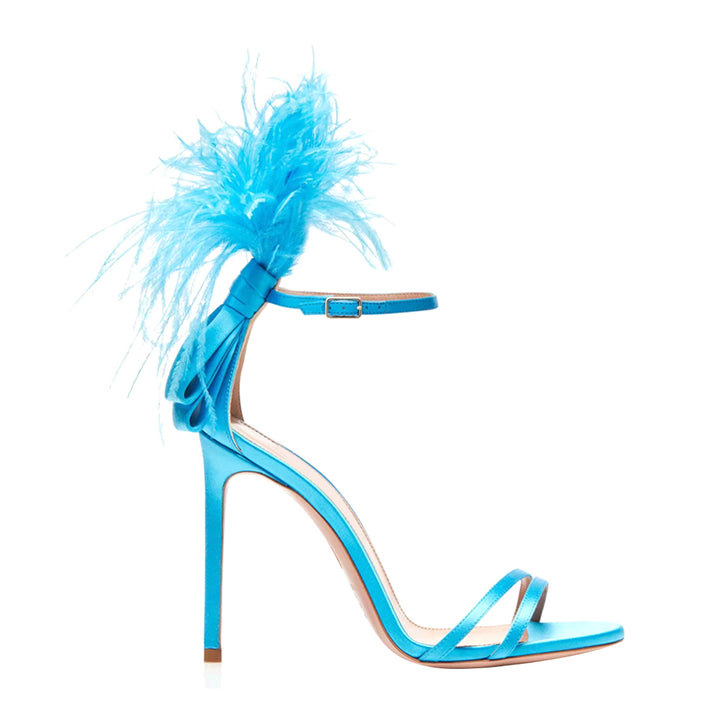 DEARI Feather High Heel Sandals - 9.5cm