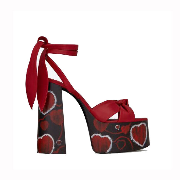 DONIO Printed Block Heel Platform Sandals