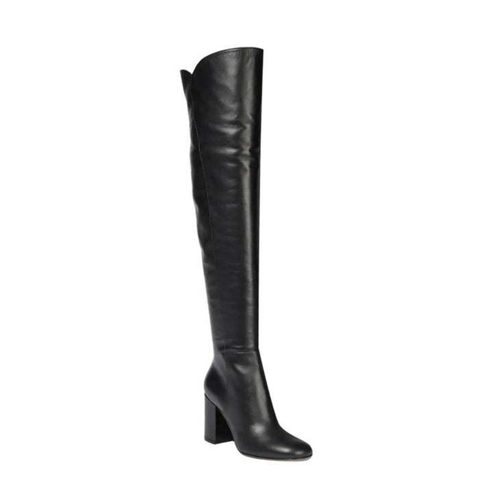 FINOE Block Heel Leather Knee High Boots
